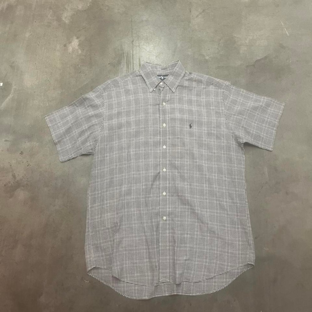 Vintage polo Ralph Lauren Blake short sleeve‎ plaid striped button down shirt